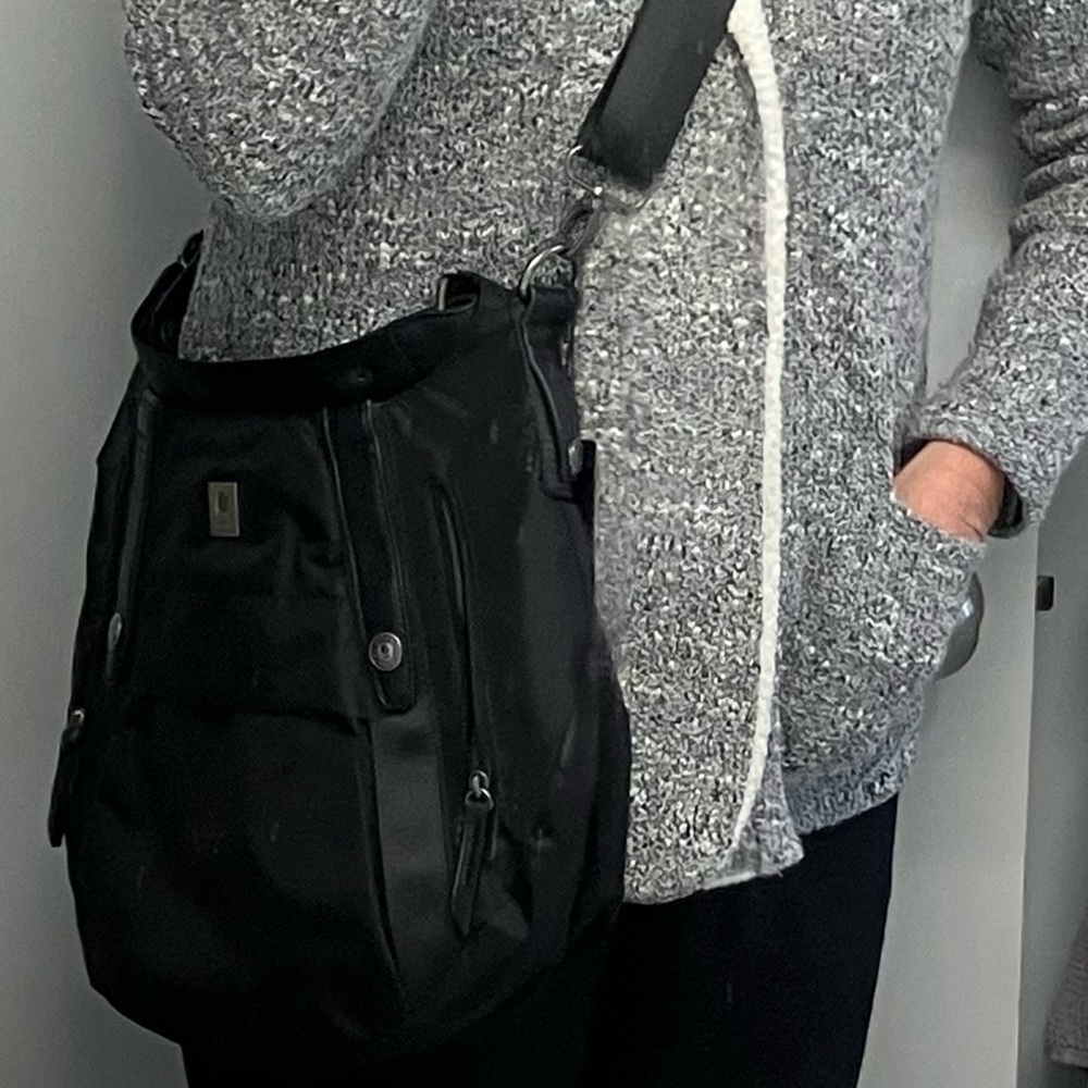 Black Brooklyn Industries Hobo Crossbody Bag